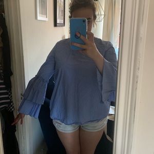 Loft Bell Sleeve Blouse